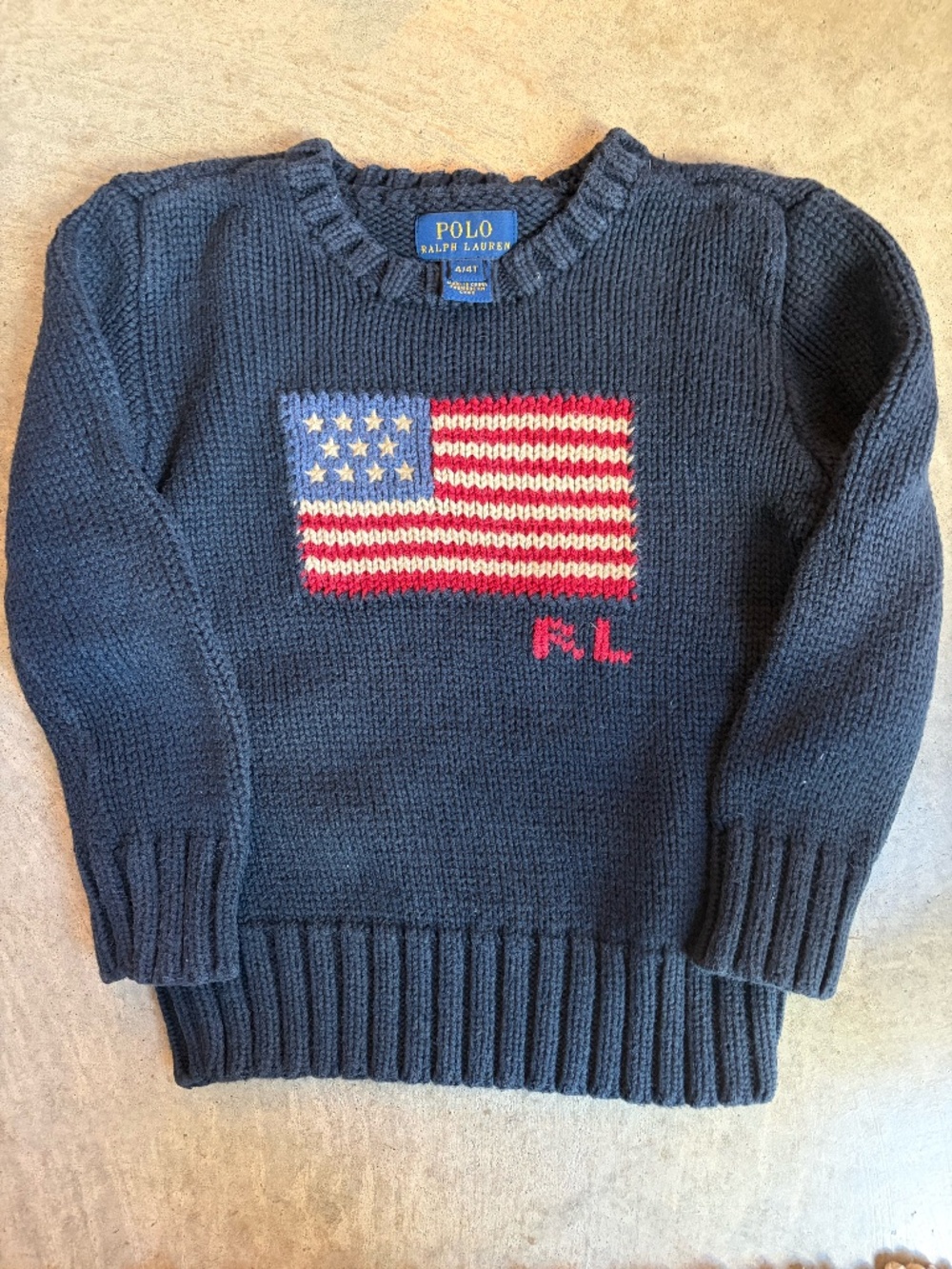 Ralph Lauren American Flag Knit Sweater 4T